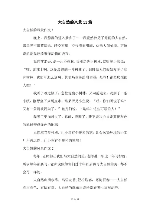 大自然的风景11篇