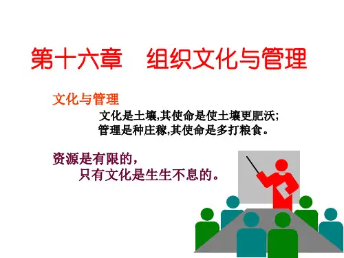 组织行为学-第十六章组织文化与管理