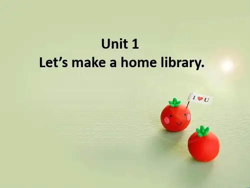 外研版(三起)五年级下册英语第四模块第一单元课件-Module 4 Unit 1Let’s make a home library