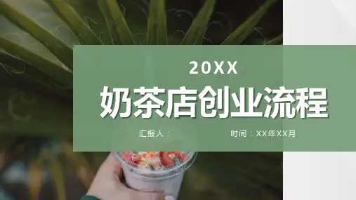 奶茶店创业招商投资活动连锁店开店合作流程计划PPT模板课件