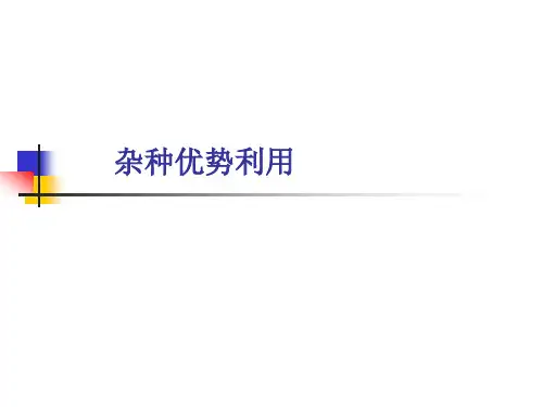 家畜杂种优势利用