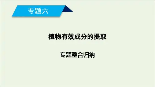 2021学年高中生物专题六植物有效成分的提取整合归纳6课件人教版选修1.ppt