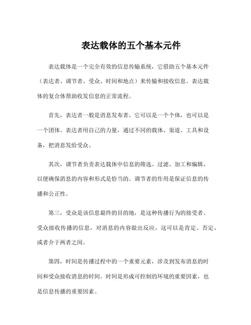 表达载体的五个基本元件