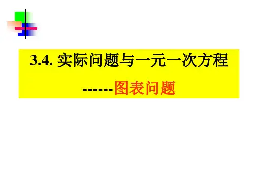 实际问题与一元一次方程-图表问题