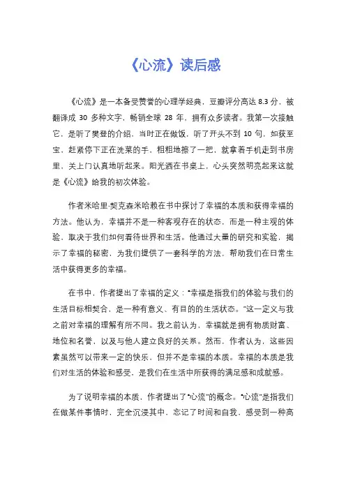 《心流》读后感