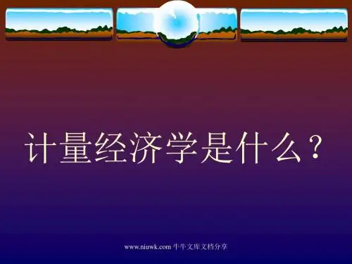 计量经济学入门