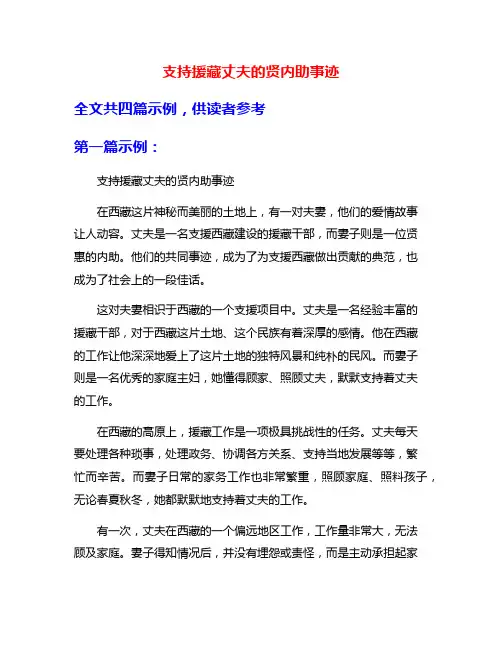 支持援藏丈夫的贤内助事迹