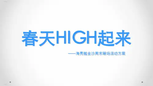 某公司周末暖场活动方案(PPT33页)