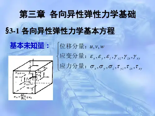 第三章 各向异性弹性力学基础