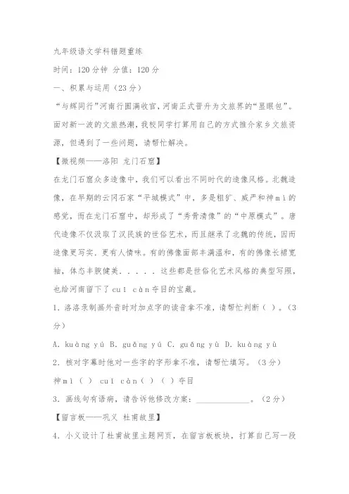 2024年河南省郑州中考三模语文试题(含答案)