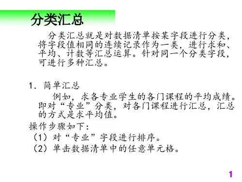 分类汇总、透视表、图表