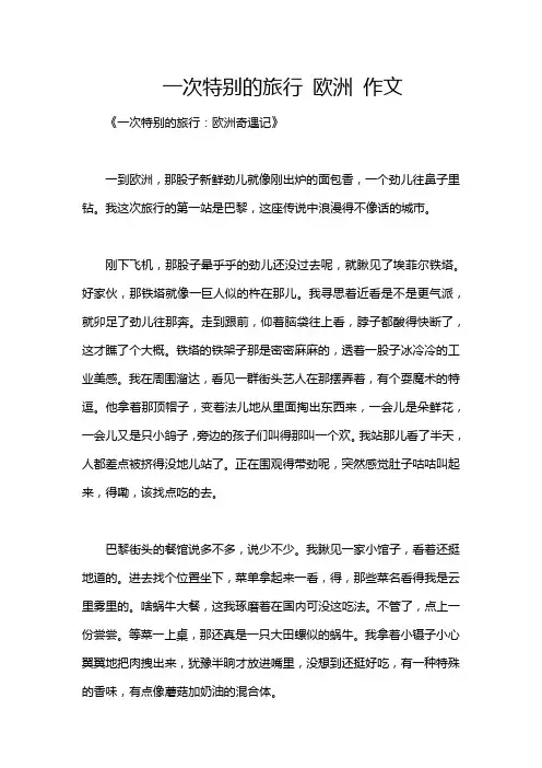 一次特别的旅行 欧洲 作文