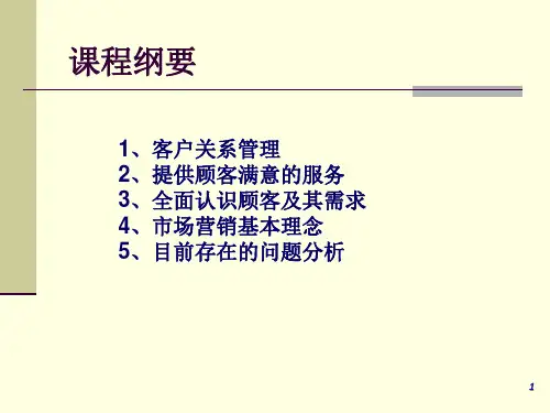 客户关系管理CRM课件