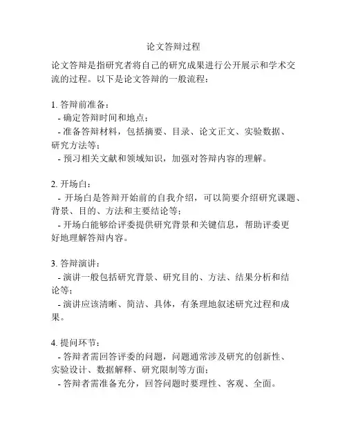 论文答辩过程