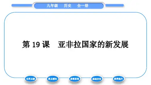 人教版九年级历史上第5单元二战后的世界变化第19课 亚非拉国家的新发展习题课件
