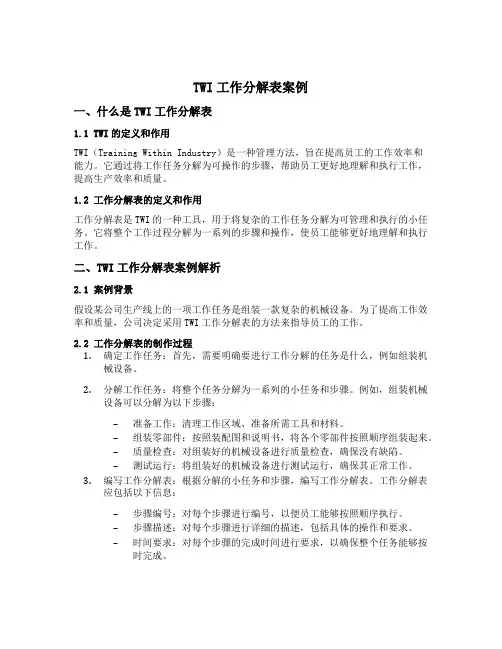 twi工作分解表案例