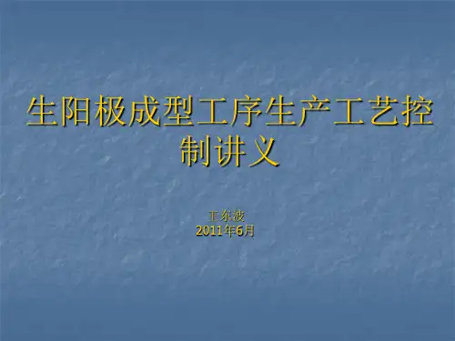 炭阳极连续混捏成型工序讲义