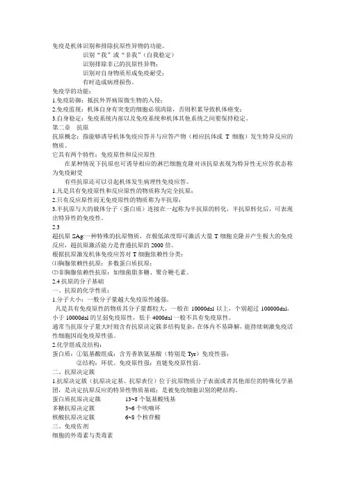 免疫重点内容