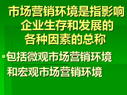 最新微观营销环境PPT课件