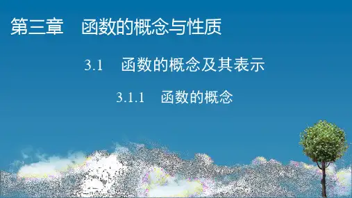 人教A版高中数学必修第一册 3.1.1 函数的概念【课件】