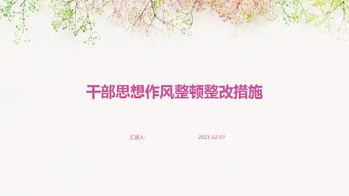 干部思想作风整顿整改措施