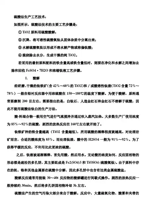 钛白粉的生产