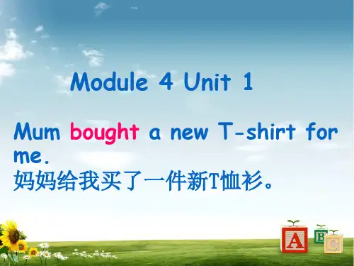 外研版五年级英语上M4U1Mum bought a new T-shirt for me.课件
