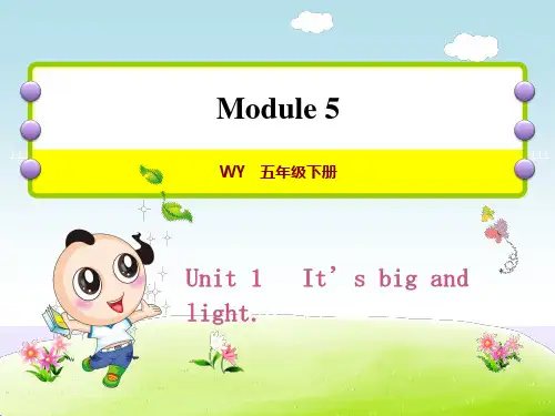 外研版五年级英语下册课件Module 5