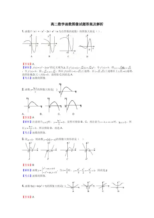 高二数学函数图像试题答案及解析
