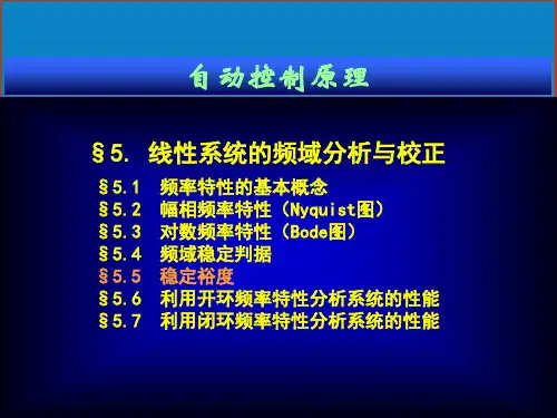 稳定裕度的讲解