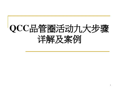 QCC品管圈活动九大步骤详解及案例
