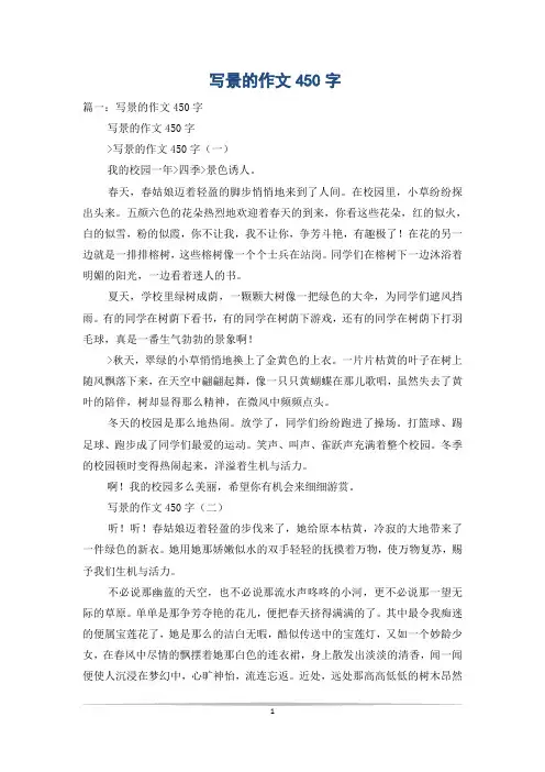 写景的作文450字