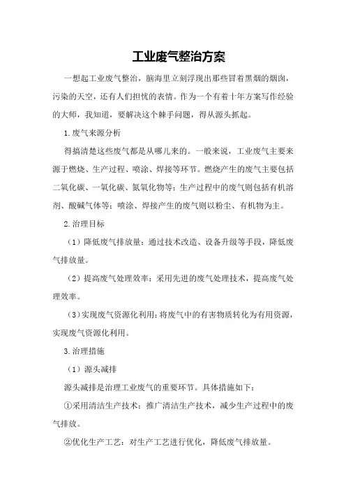 工业废气整治方案