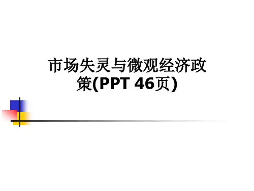 市场失灵与微观经济政策(PPT 46页)