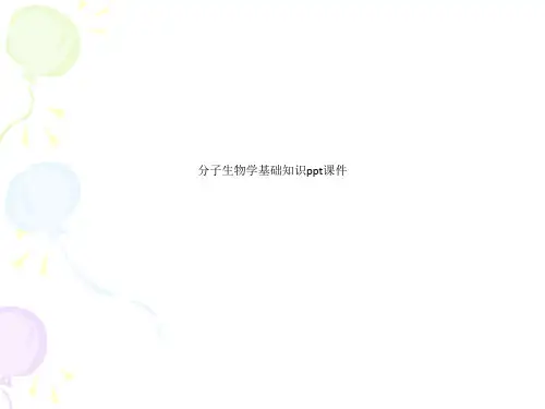 分子生物学基础知识ppt课件