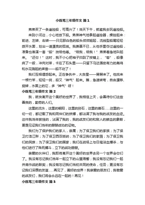 小练笔三年级作文