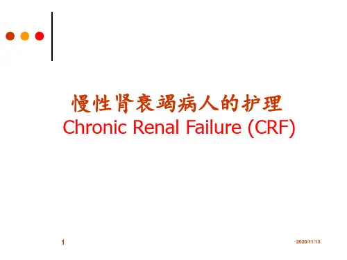 慢性肾衰竭病人的护理一 ppt课件