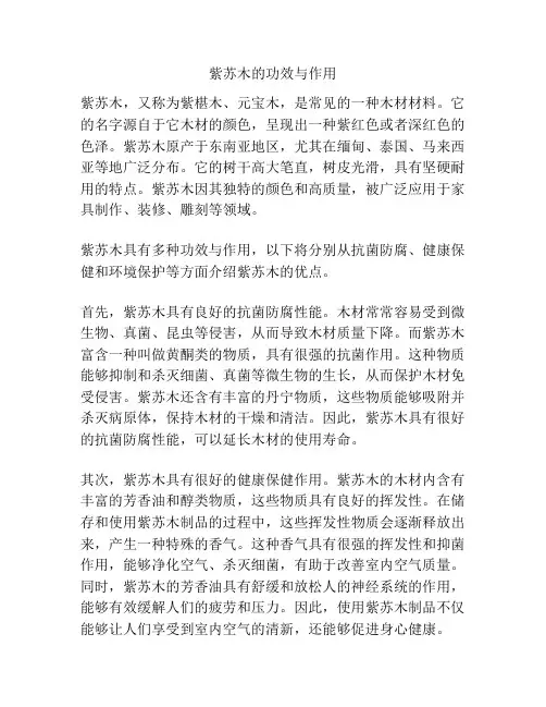 紫苏木的功效与作用