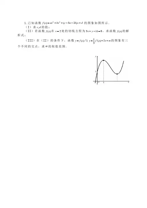 导数(历届高考压轴题)