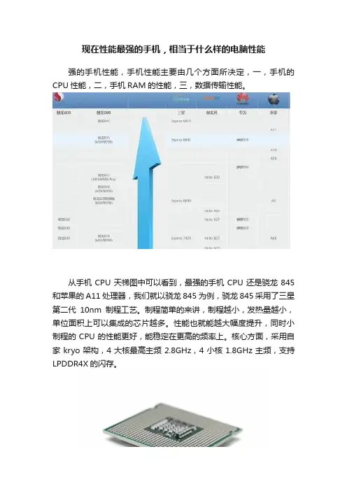 现在性能最强的手机，相当于什么样的电脑性能