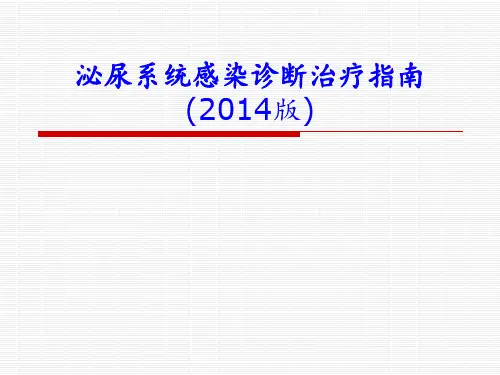 泌尿系统感染治疗指南