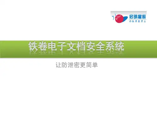 启明星辰终端文档加密产品-铁卷数据安全系统软件产品_主打PPT_