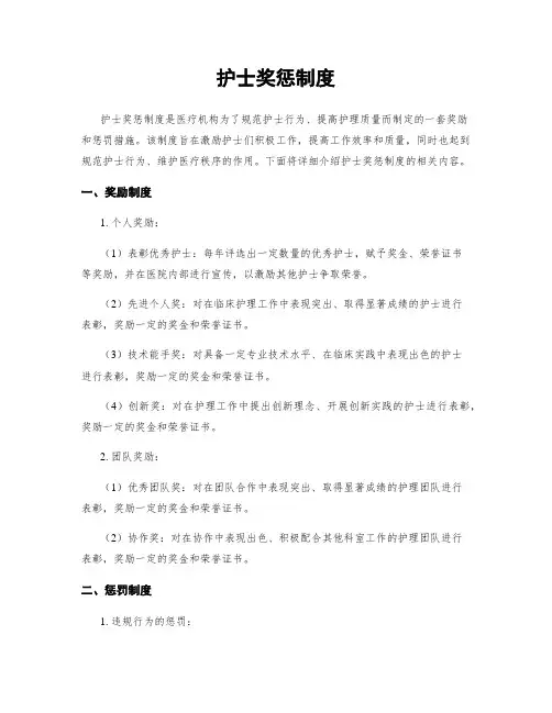 护士奖惩制度