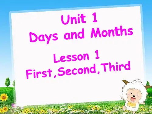 Lesson 1 First ,Second, Third课件