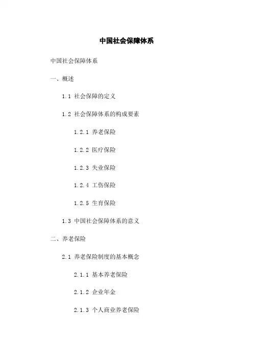 中国社会保障体系