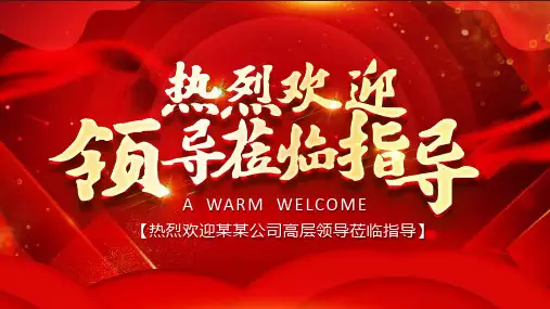 热烈欢迎公司高层领导莅临指导PPT