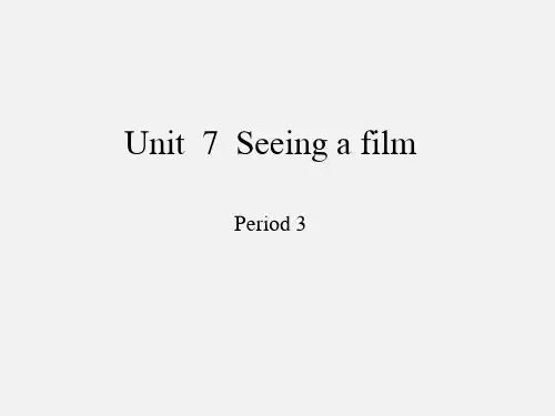 沪教版三年级起点小学六年级英语上册Unit  7  Seeing a film-Period 3_课件1