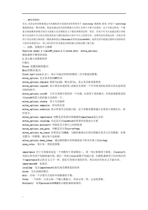 随机森林原理解释及其中各个参数的含义中文解释