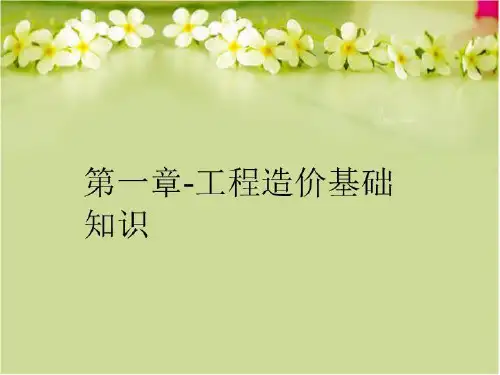 【精品】第一章-工程造价基础知识PPT课件