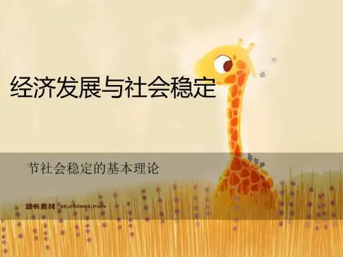 经济发展与社会稳定讲义(PPT 31张)